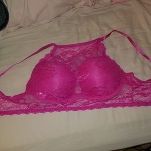 Hot Pink Lace Bralette